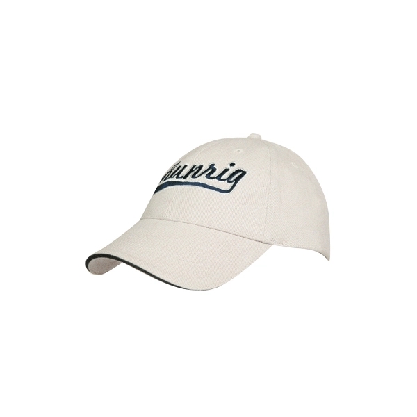 Brushed Cotton Baseball Cap with Sandwich Trim