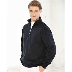 Bayside USA-Made Quarter-Zip Pullover Sweatshirt