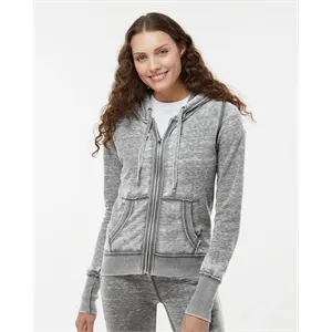 J. America Women's Zen Fleece Full-Zip Hooded Sweatshirt