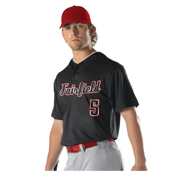 Alleson Athletic Youth Two Button Mesh Baseball Jersey Wi...