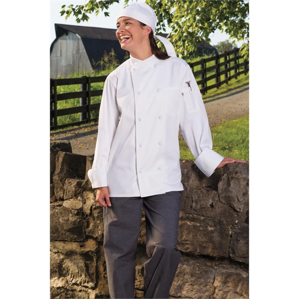 Crossover Collar Chef Coat - White
