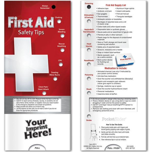Pocket Slider™ - First Aid Safety Tips
