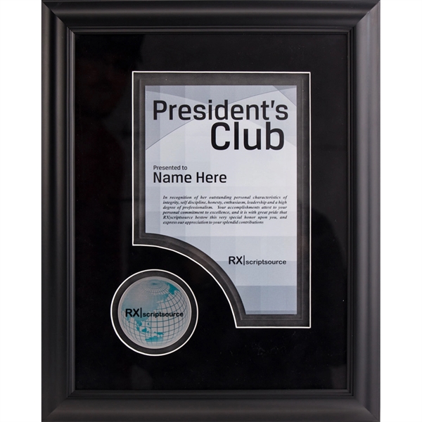 Black Wood Framed Award
