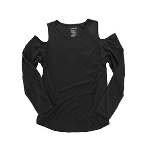 Boxercraft Women's Cold Shoulder Long Sleeve T-Shirt