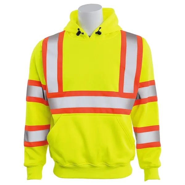Class 3 Contrast Trim Hooded Pullover Sweatshirt Lime