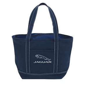 Zippered Solid Color Boat Tote