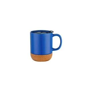 Cork Base Ceramic Mug with Lid