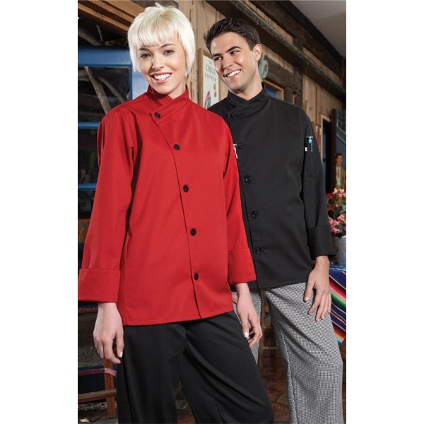 Smooth Front Chef Coat - White