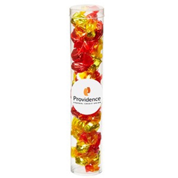 Large Tube with Clear Cap / Foil Wrapped Hard Candy